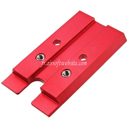 Novritsch CNC Aluminum Premium Rouge Point Plaque Convient pour VT RMR Mounting Footprint Novritsch SSP5 Série GBB Pistolet Airsoft