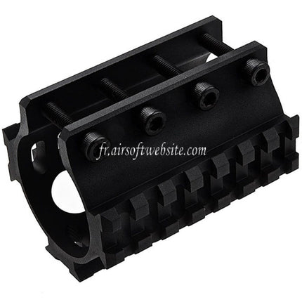 LCT 3-Côtés 75mm 7-Slots 20mm Picatinny Silencieux Rail Convient pour AS VAL VSS Série Fusil Airsoft Noir