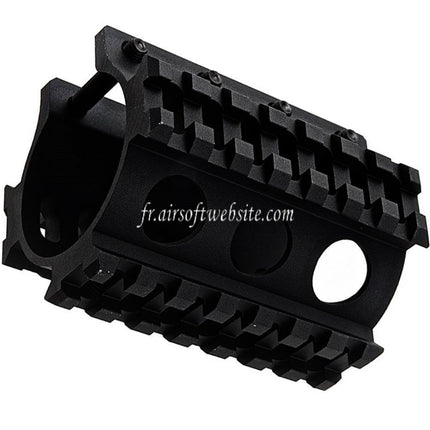 LCT 3-Côtés 75mm 7-Slots 20mm Picatinny Silencieux Rail Convient pour AS VAL VSS Série Fusil Airsoft Noir