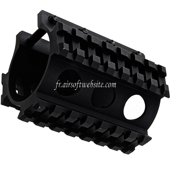 LCT 3-Côtés 75mm 7-Slots 20mm Picatinny Silencieux Rail Convient pour AS VAL VSS Série Fusil Airsoft Noir