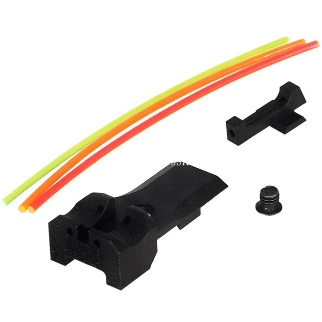 BBT Aluminum Fibre Optique Guidon Hausse Set Convient pour Tokyo Marui Hi-Capa 5.1 Série GBB Pistolet Airsoft