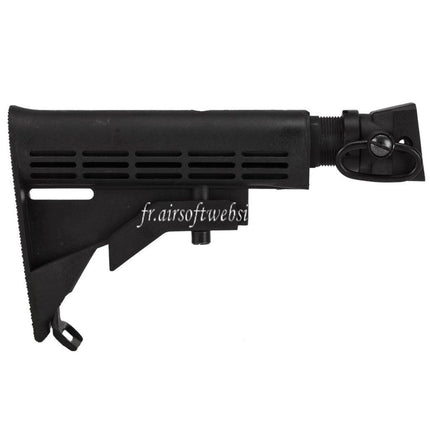 CYMA LE Style 6-Positions Rétractable Crosse avec adaptateur Sangle QD tube tampon Convient pour AK Série AEG Fusils Airsoft Noir