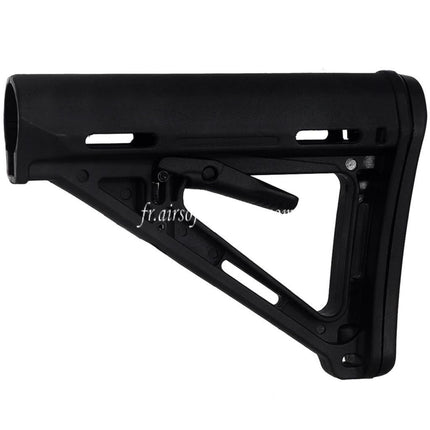 E&C MOE Style Rétractable Crosse Convient pour M4 M16 Série AEG Fusil Airsoft Noir