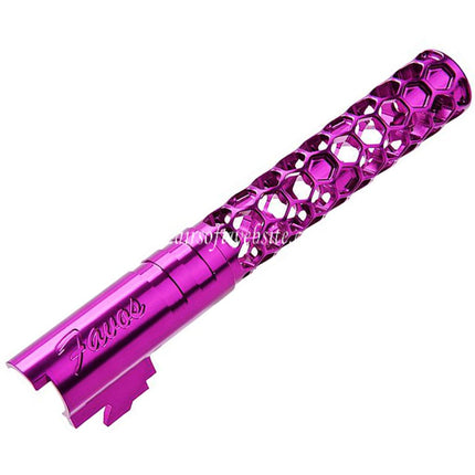 Dr. Black CNC 6063 Aluminum 5 Pouces 125mm Favos Style Canon Extérieur +11mm CW sens horaire Convient pour Armorer Works AW WE-TECH Tokyo Marui Hi-Capa 5.1 Série GBB Pistolet Airsoft