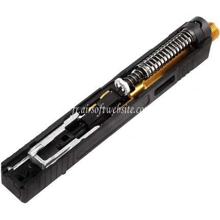 VFC CNC Aluminium Fowler Industries MKII Komplettes oberes Schlitten-Lauf-Set, passend für Elite Force VFC G17 Gen5 GBB Airsoft-Pistole, schwarz