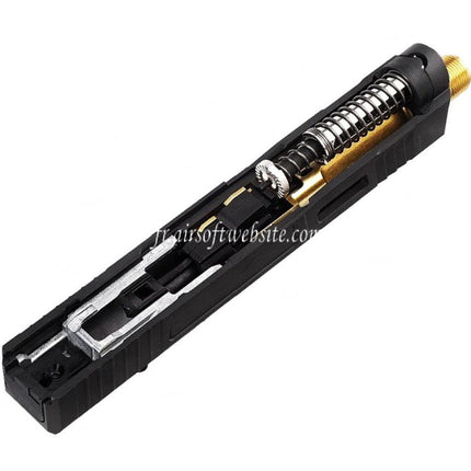 VFC CNC Aluminium Fowler Industries MKII Komplettes oberes Schlittenlauf-Set passend für Elite Force VFC G19X G45 GBB Airsoft-Pistole Schwarz