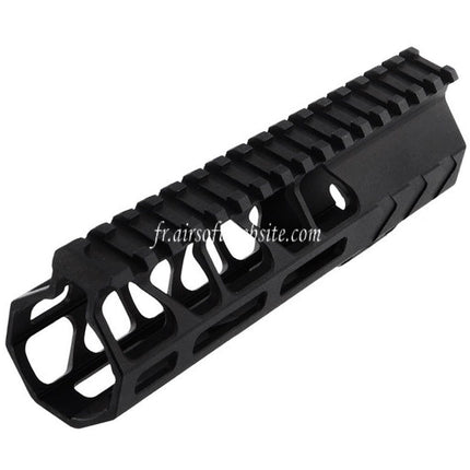 BAD Workhorse CNC Aluminium 6.7 Zoll Free Float M-LOK Handschutzschiene Geeignet für VFC AR M4 Serie GBB Airsoft Gewehr Schwarz