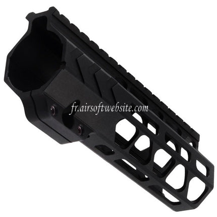 BAD Workhorse CNC Aluminium 6.7 Zoll Free Float M-LOK Handschutzschiene Geeignet für VFC AR M4 Serie GBB Airsoft Gewehr Schwarz