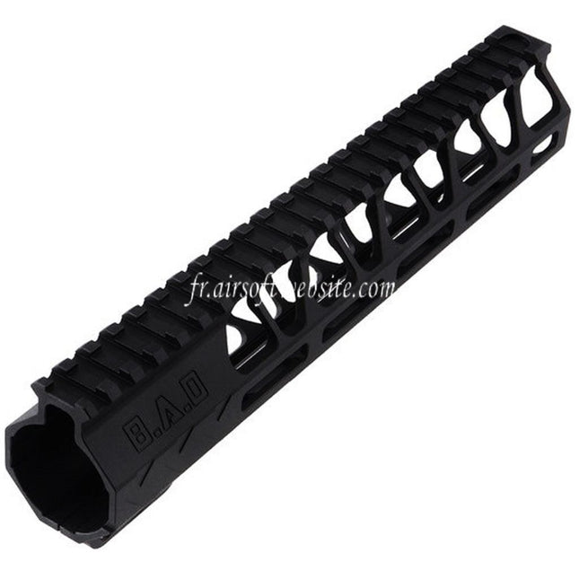 BAD Workhorse CNC Aluminum 9.5 Pouces Free Float M-LOK Rail de Garde-Main Convient pour VFC AR M4 Série GBB Fusil Airsoft Noir