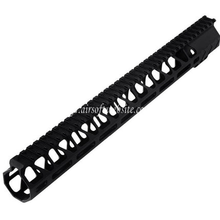 BAD Workhorse CNC Aluminium 15 Zoll Free Float M-LOK Handschutzschiene Passend für VFC AR M4 Series GBB Airsoft Gewehr Schwarz