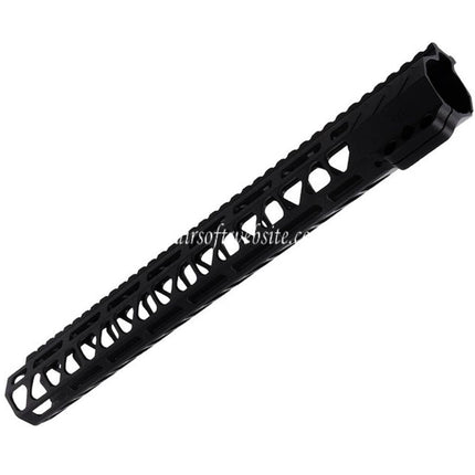 BAD Workhorse CNC Aluminium 15 Zoll Free Float M-LOK Handschutzschiene Passend für VFC AR M4 Series GBB Airsoft Gewehr Schwarz