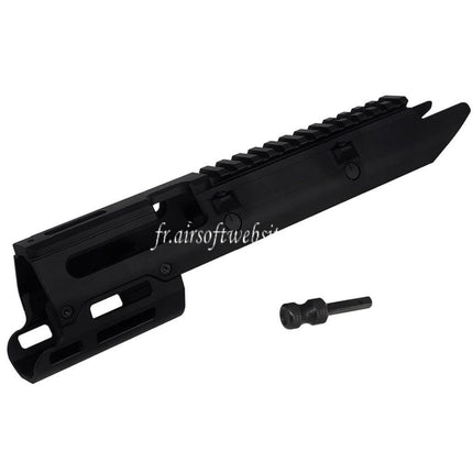 5KU CNC Aluminum M-LOK Rail de Garde-Main avec Chargement Poignée Convient pour CYMA MP5K Série GBB Fusil Airsoft Noir