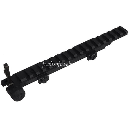 CYMA CGS KAC Style 556 viseur rabattable Étendu Haut Rail lunette montagne Set Convient pour 20mm picatinny Rail