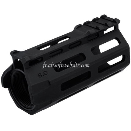 APS 4 Zoll Evolution Tech 8.0 M-Lok Taktischer Handschutz mit Innen- und Außenlauf Passend für APS ASR Tokyo Marui M4 Serie AEG Upper Receiver Airsoft