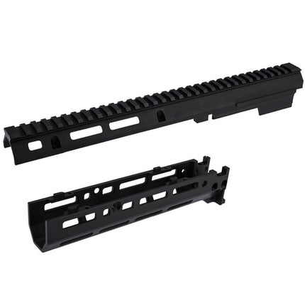 5KU 340mm MK3 Monolithic 1913 20mm M-LOK Haut Garde-Main Rail Système Set Convient pour CYMA AK105 AKM AK Série AEG Fusils Airsoft Noir