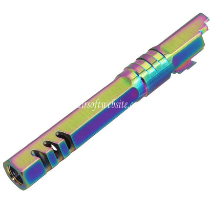 5KU 5 Pouces Acier inoxydable Hexagon Canon Extérieur +11mm CW Fileté sens horaire Convient pour Armorer Works WE (WE-TECH) Tokyo Marui Hi-Capa 5.1 Série GBB Pistolets Airsoft