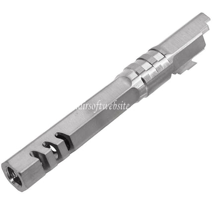 5KU 5 Pouces Acier inoxydable Hexagon Canon Extérieur +11mm CW Fileté sens horaire Convient pour Armorer Works WE (WE-TECH) Tokyo Marui Hi-Capa 5.1 Série GBB Pistolets Airsoft