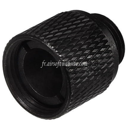 Airsoft Website Canon Silencieux compensateur Adaptateur avec protecteur de filetage Alloy Convient pour KSC M9 / WE Pistolets +11mm CW sens horaire -14mm CCW sens antihoraire Filetage