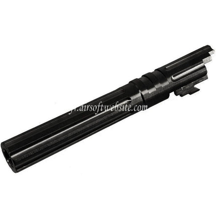 5KU 5 Pouces Acier inoxydable Cannelures droites Canon Extérieur +11mm CW Fileté sens horaire Convient pour Armorer Works WE (WE-TECH) Tokyo Marui Hi-Capa 5.1 Série GBB Pistolets Airsoft