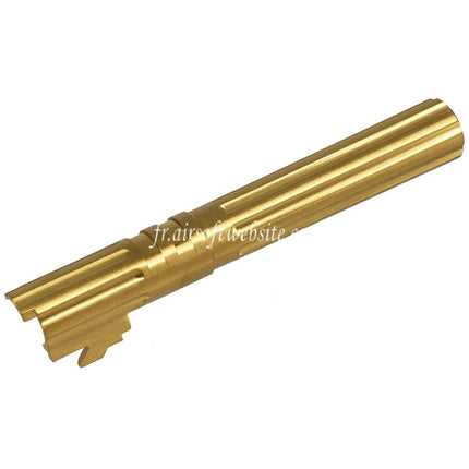 5KU 5 Pouces Acier inoxydable Cannelures droites Canon Extérieur +11mm CW Fileté sens horaire Convient pour Armorer Works WE (WE-TECH) Tokyo Marui Hi-Capa 5.1 Série GBB Pistolets Airsoft