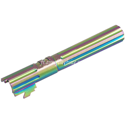 5KU 5 Pouces Acier inoxydable Cannelures droites Canon Extérieur +11mm CW Fileté sens horaire Convient pour Armorer Works WE (WE-TECH) Tokyo Marui Hi-Capa 5.1 Série GBB Pistolets Airsoft