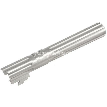 5KU 5 Pouces Acier inoxydable Cannelures droites Canon Extérieur +11mm CW Fileté sens horaire Convient pour Armorer Works WE (WE-TECH) Tokyo Marui Hi-Capa 5.1 Série GBB Pistolets Airsoft