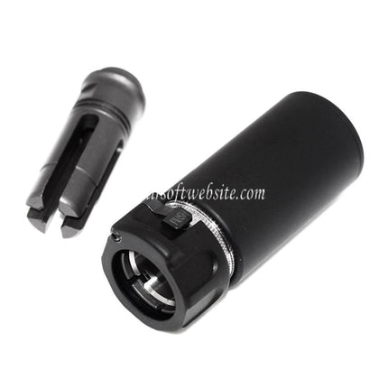 E&C 94mm Warden QD Détachement rapide Silencieux avec Filetage -14mm CCW sens antihoraire Cache-Flamme