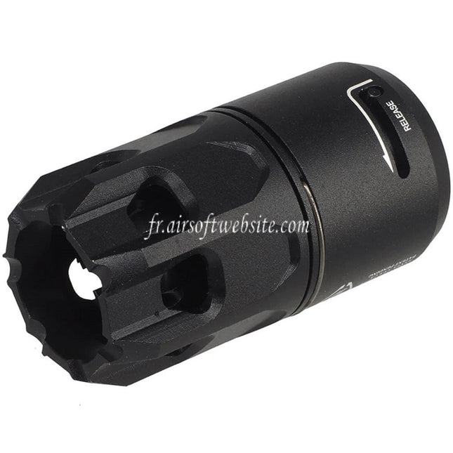 E&C King Comp Frein de Bouche avec Deflecteur de Souffle QD Oppressor Convient pour -14mm CCW sens antihoraire Filetage