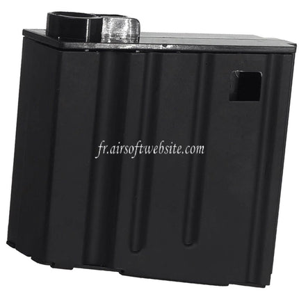 DOUBLE BELL 30 Billes Mid-Cap Chargeur Court Type Convient pour DOUBLE BELL E&C JG Golden Eagle CYMA A&K G&P Tokyo Marui SR25 Série AEG Fusils Airsoft Noir