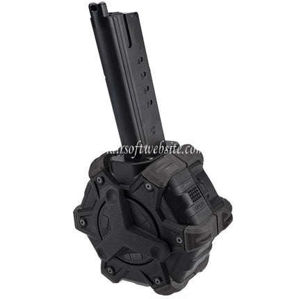 Armorer Works AW Custom 350 Billes Gaz Adaptive Chargeur Tambour Convient pour Armorer Works AW / WE (WE-TECH) Desert Eagle GBB Pistolet Airsoft