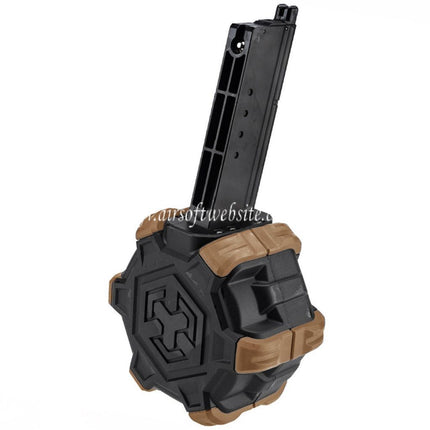 Armorer Works AW Custom 350 Billes Gaz Adaptive Chargeur Tambour Convient pour Armorer Works AW / WE (WE-TECH) Desert Eagle GBB Pistolet Airsoft