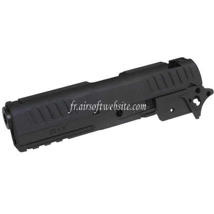 Bomber Airsoft CNC Aluminum Staccato-P 9mm 4.15 Style Canon Glissière Milieu Châssis Kit Set Convient pour Tokyo Marui Hi-Capa Série GBB Pistolets Noir