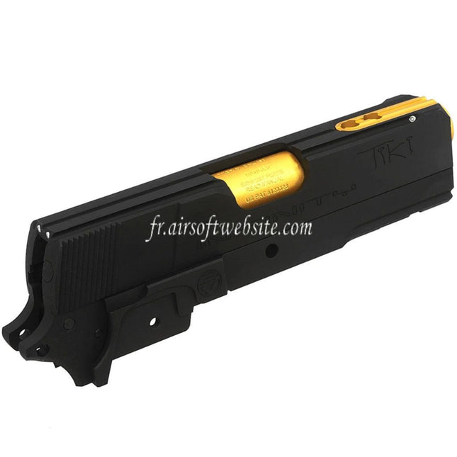 Bomber Airsoft CNC Aluminum SVI Infinity Tiki Style Canon Glissière Milieu Châssis Kit Set Shiny Convient pour Tokyo Marui Hi-Capa 5.1 Série GBB Pistolets