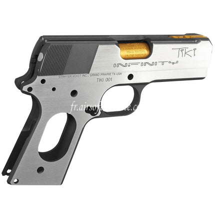 Bomber Airsoft CNC Aluminum SVI Infinity Tiki Style Canon Glissière Milieu Châssis Set Convient pour Tokyo Marui V10 Série GBB Pistolets Argent