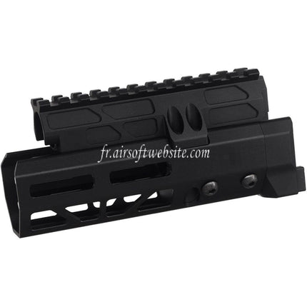 5KU 6.1 Inch MMS Style M-Lok Handguard Rail System Suitable for CYMA D-BOYS AKS-74U Series AEG Airsoft Rifles Black