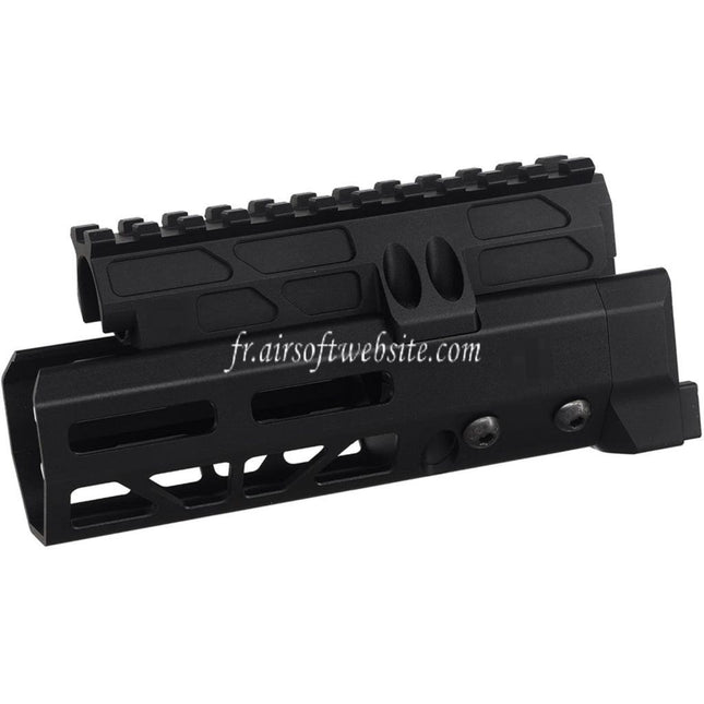 5KU 6.1 Pouces MMS Style M-Lok Garde-Main Rail Système Convient pour CYMA D-BOYS AKS-74U Série AEG Fusils Airsoft Noir