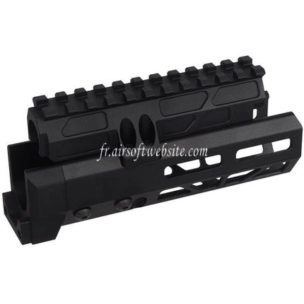 5KU 6.1 Inch MMS Style M-Lok Handguard Rail System Suitable for CYMA D-BOYS AKS-74U Series AEG Airsoft Rifles Black