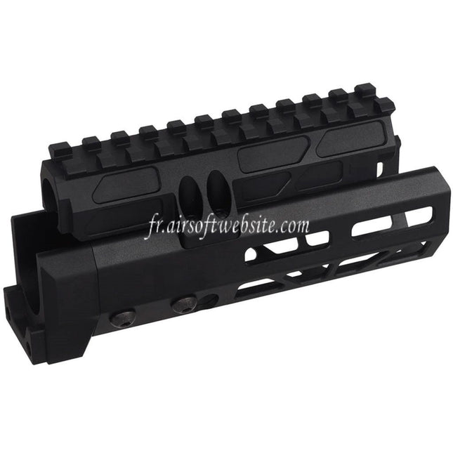 5KU 6.1 Pouces MMS Style M-Lok Garde-Main Rail Système Convient pour CYMA D-BOYS AKS-74U Série AEG Fusils Airsoft Noir