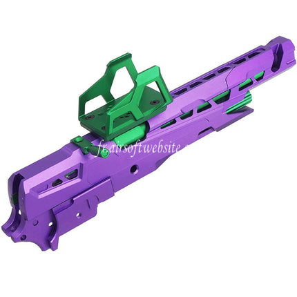 5KU CNC Aluminum EX-02 Canon Glissière Milieu Châssis Kit Complète Set Convient pour Tokyo Marui Hi-Capa Série GBB Pistolets Airsoft