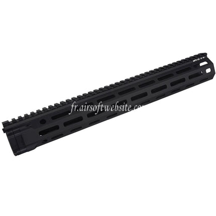 E&C MFR XS 15 Pouces M-Lok Garde-Main Rail Système Convient pour AR M4 M16 Série AEG Fusils Airsoft Noir