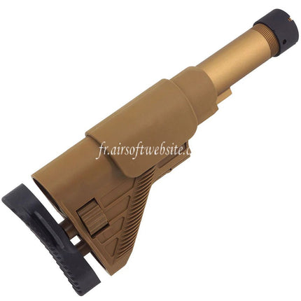 E&C DMR Style Rétractable Crosse avec tube Convient pour E&C HK417 G28 Série AEG Fusils Airsoft