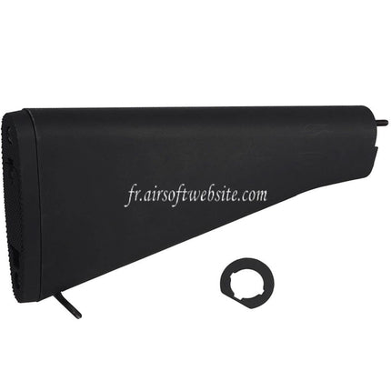 E&C M16A2 Fixe Crosse Convient pour M4 M16 Série AEG Fusils Airsoft Noir