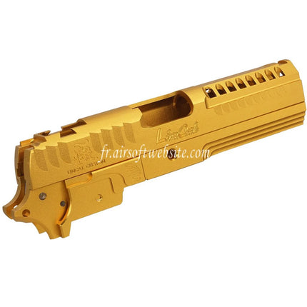 5KU CNC Aluminum LimCat Custom Style Milieu Châssis Glissière Set Convient pour Tokyo Marui Hi-Capa 4.3 Série GBB Pistolets Airsoft