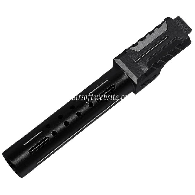 5KU CNC Aluminum BRA Style Ported Canon Extérieur Convient pour Tokyo Marui G19 Gen.3 Série GBB Pistolets Airsoft