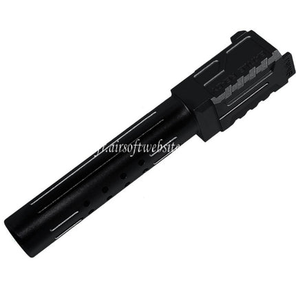 5KU CNC Aluminum BRA Style Ported Canon Extérieur Convient pour Tokyo Marui G19 Gen.3 Série GBB Pistolets Airsoft