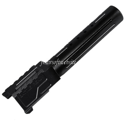 5KU CNC Aluminum BRA Style Ported Canon Extérieur Convient pour Tokyo Marui G19 Gen.3 Série GBB Pistolets Airsoft