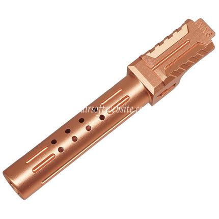 5KU CNC Aluminum BRA Style Ported Canon Extérieur Convient pour Tokyo Marui G19 Gen.3 Série GBB Pistolets Airsoft