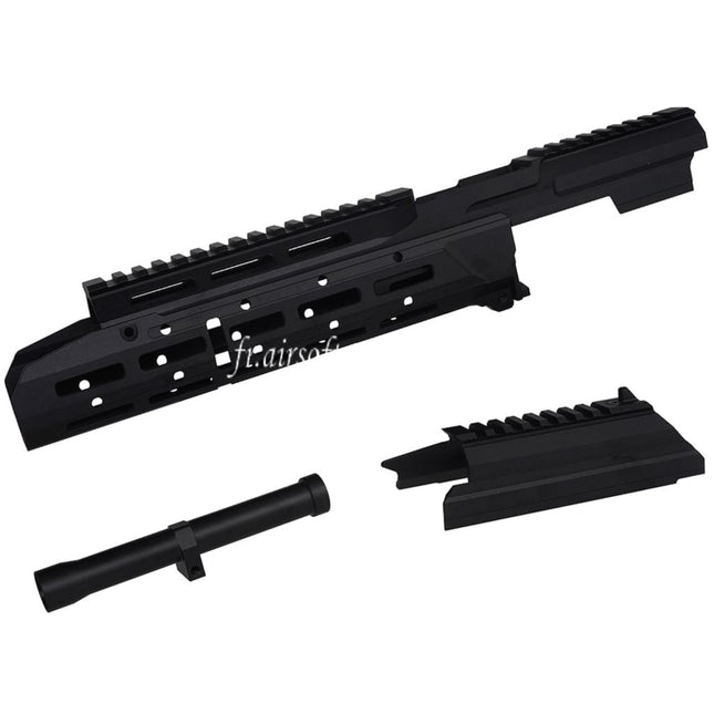 5KU Chassis SAG Style MK3.1 Monolithic M-Lok Garde-Main Rail Système Railed Couvre Poussière Set Convient pour CYMA AKM AK74 AK105 Série AEG Fusils Airsoft Noir