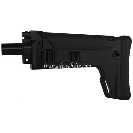 BBT ACR Style 7-Positions Télescopique Côté Repliable Crosse Convient pour Maruyama ISO556 GBB SMG Fusil Noir