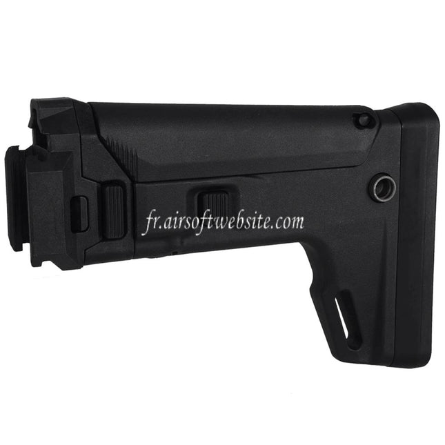 PTS Amélioré Polymère E9 Masada Crosse pliante latérale avec adaptateur Convient pour ASG CZ Scorpion EVO AEG Fusils Airsoft Noir